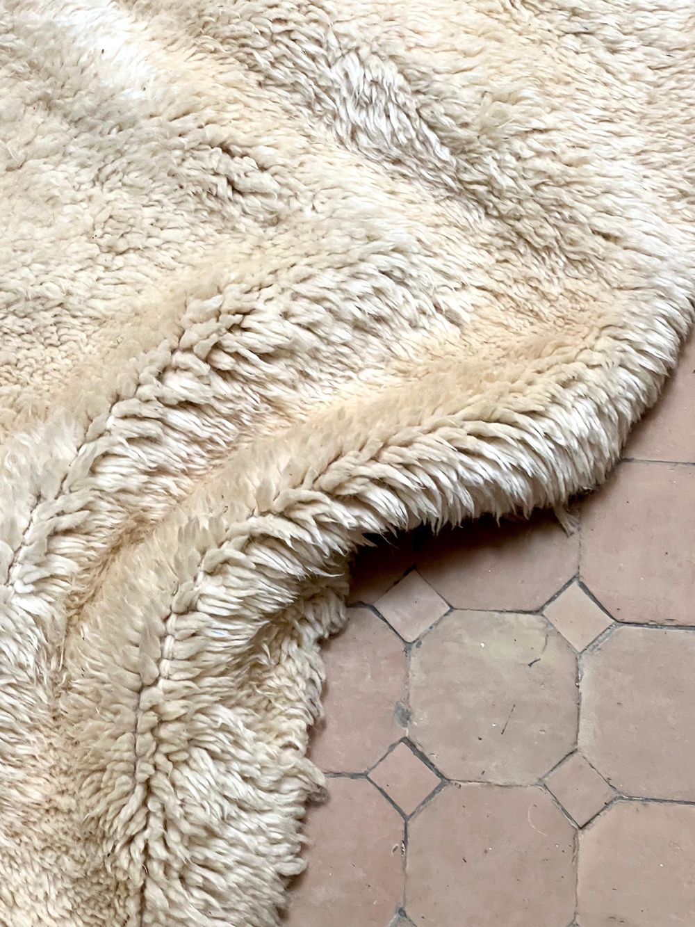 Moroccan Cream Round Rug 200cm