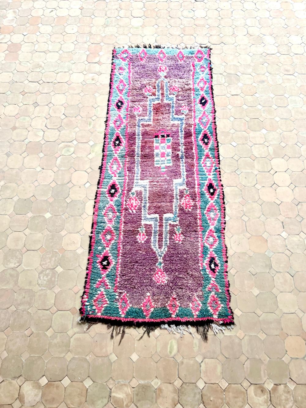 Moroccan Vintage Boujaad Rug 185x70cm
