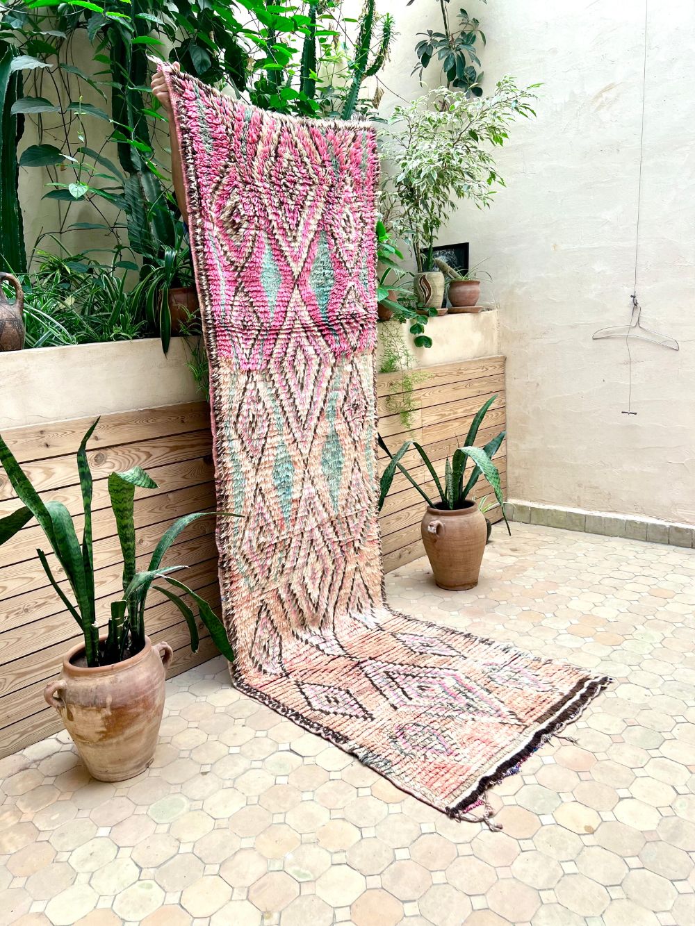 Moroccan Vintage Boujaad runner Rug 265x80cm