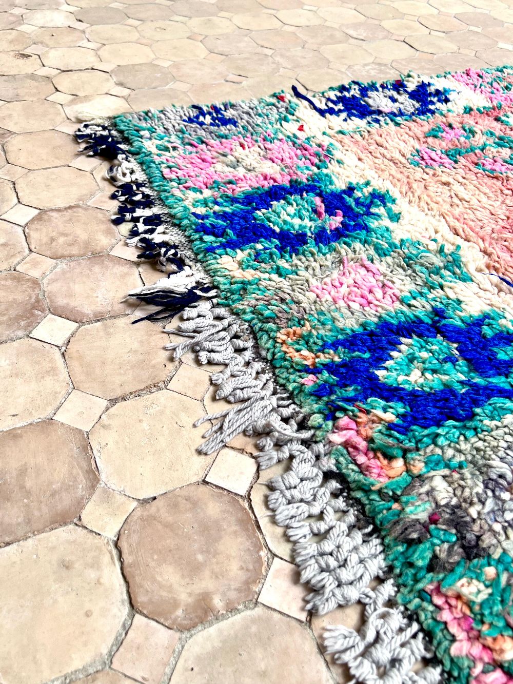 Jutta: Moroccan Vintage Boujaad runner Rug 355x125cm