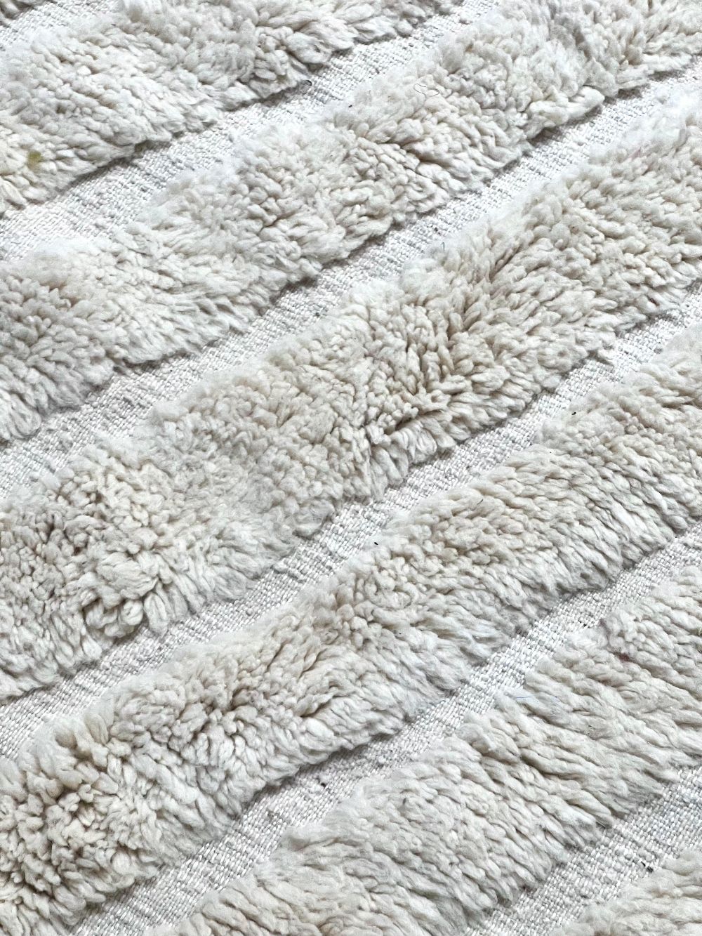 Moroccan All White Rug 295x245cm
