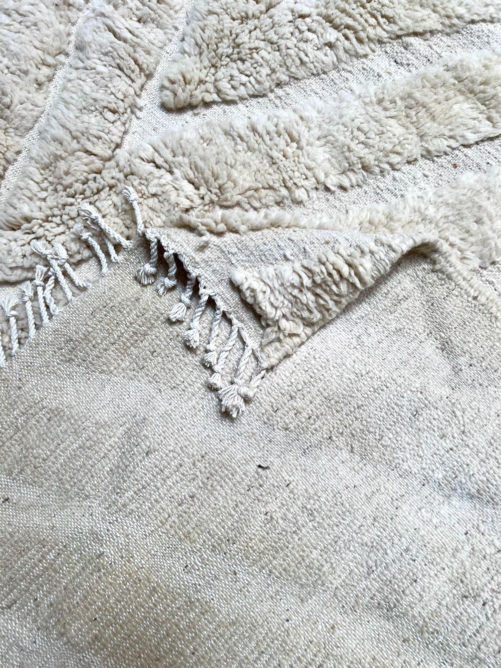 Moroccan All White Rug 295x245cm