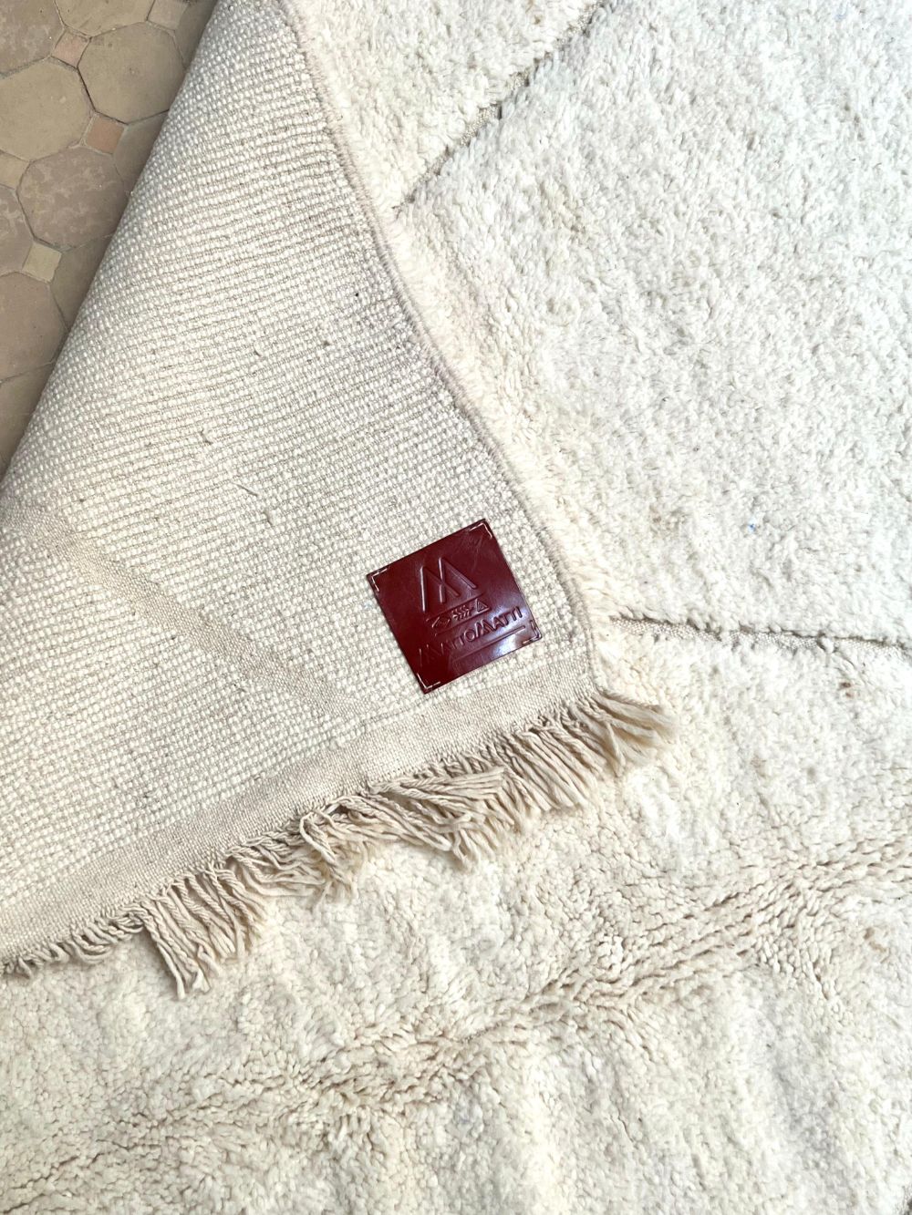 Moroccan All White Rug 300x205cm