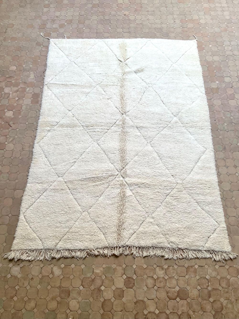 Moroccan All White Rug 300x210cm