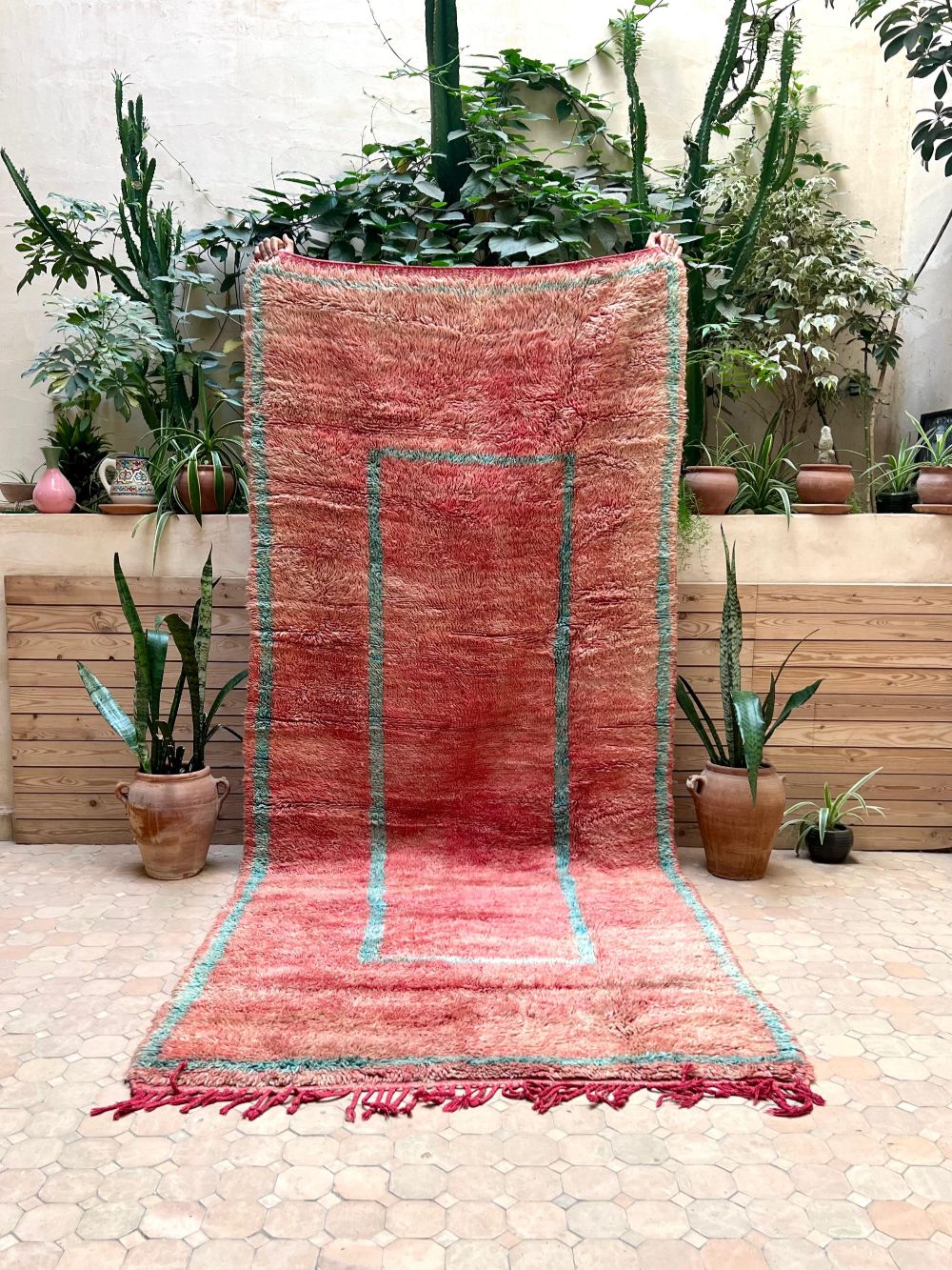 Moroccan Vintage Boujaad runner Rug 310x135cm