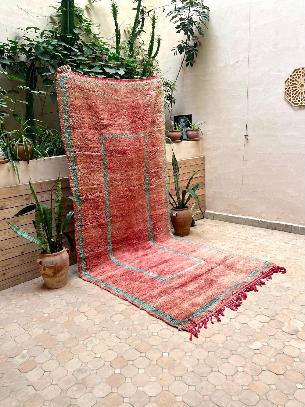 Moroccan Vintage Boujaad runner Rug 310x135cm