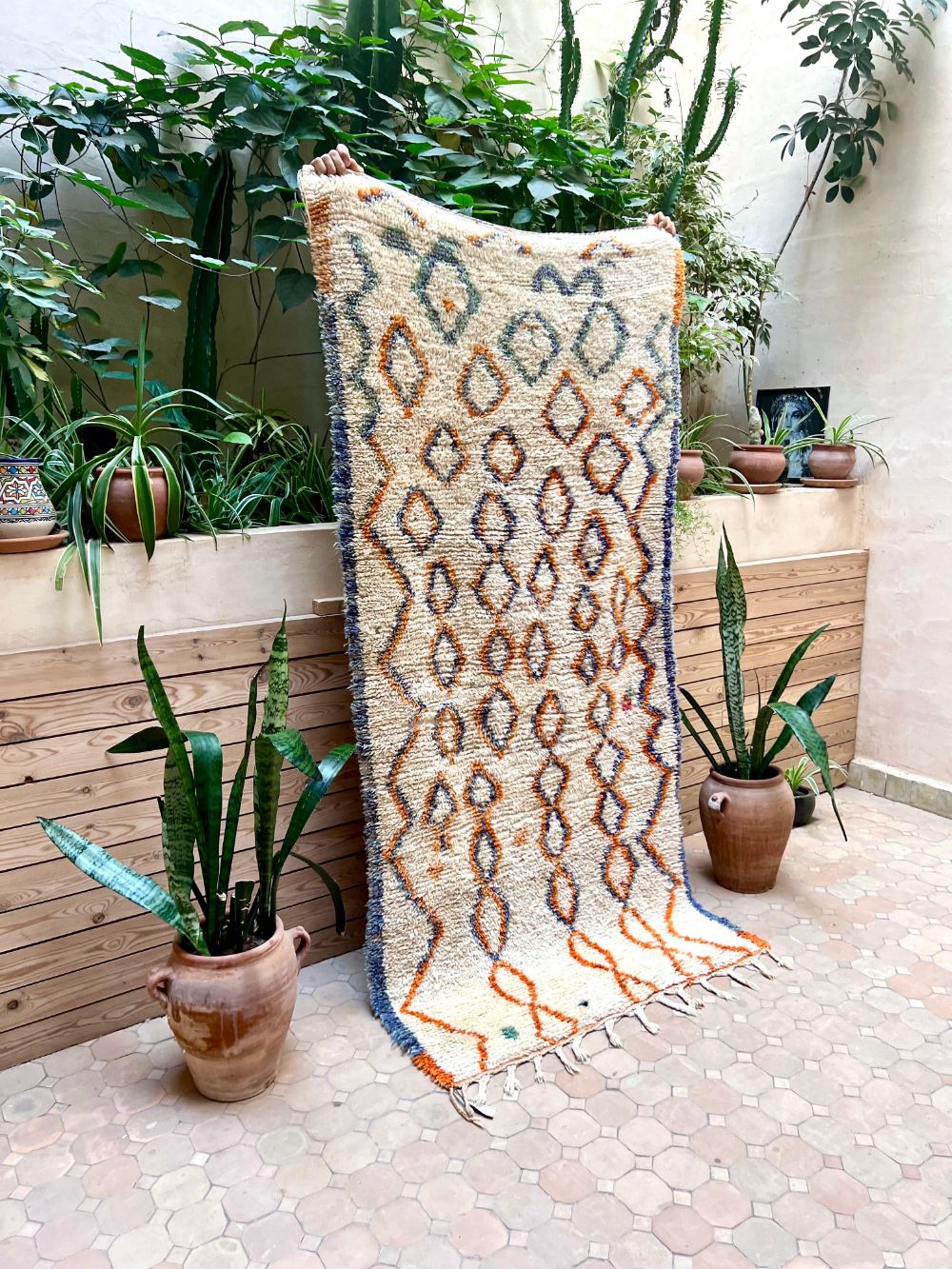 Marokkolainen vintage Azilal-matto 200x100cm