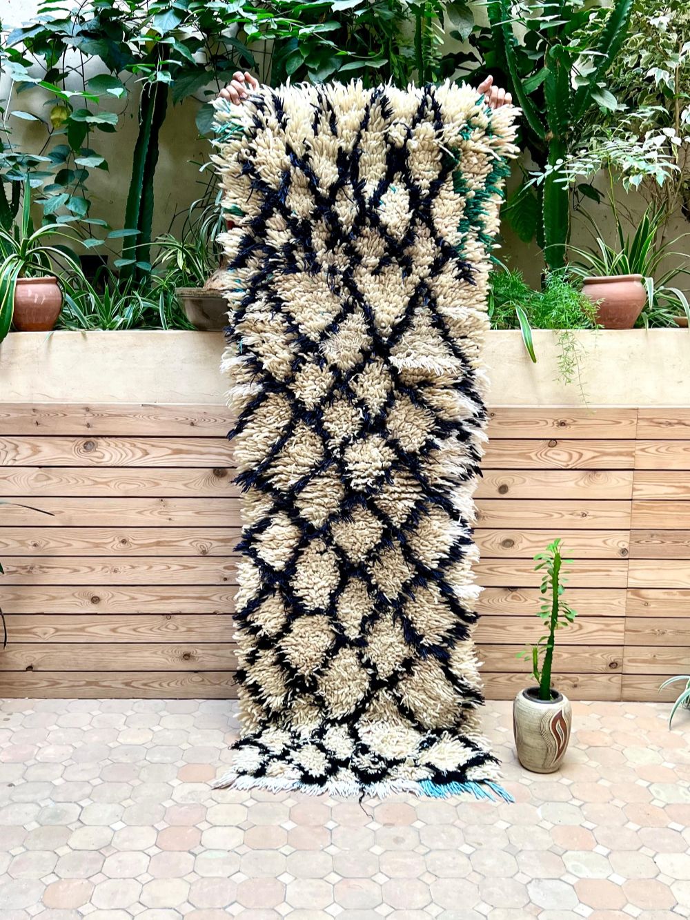 Marokkolainen vintage Azilal-matto 195x65cm