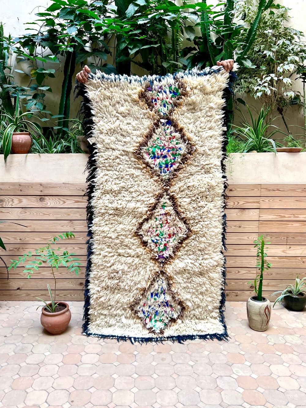 Marokkolainen vintage Azilal-matto 160x80cm