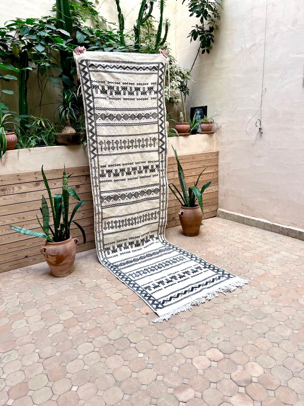 Moroccan Flatweave RunnerRug 295x85cm