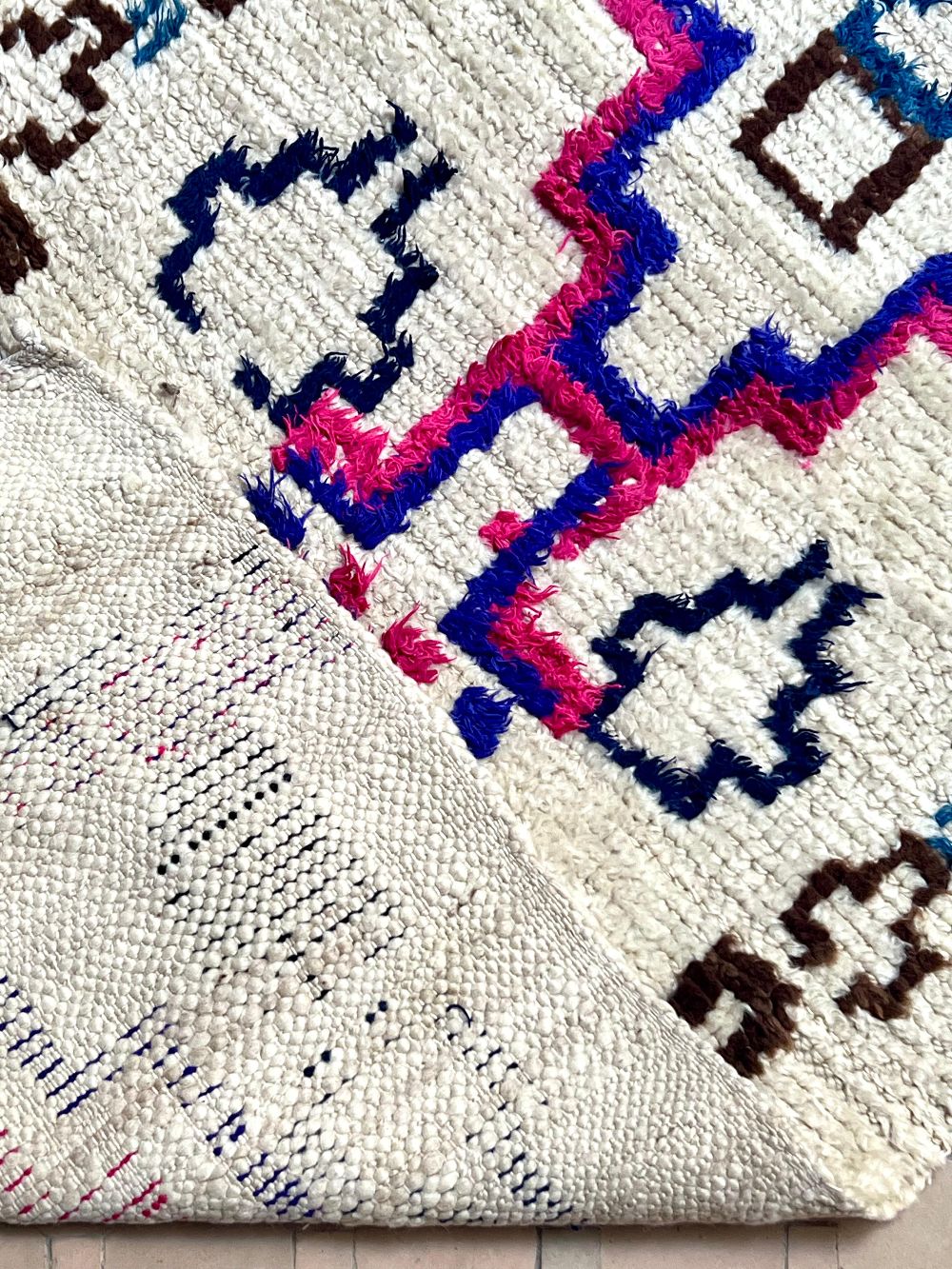 Marokkolainen vintage Azilal-matto 195x100cm