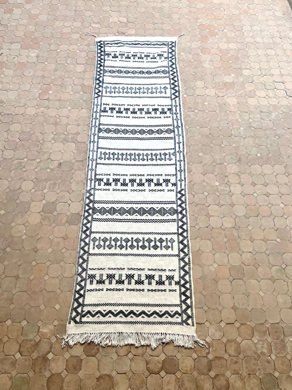 Moroccan Flatweave RunnerRug 295x85cm