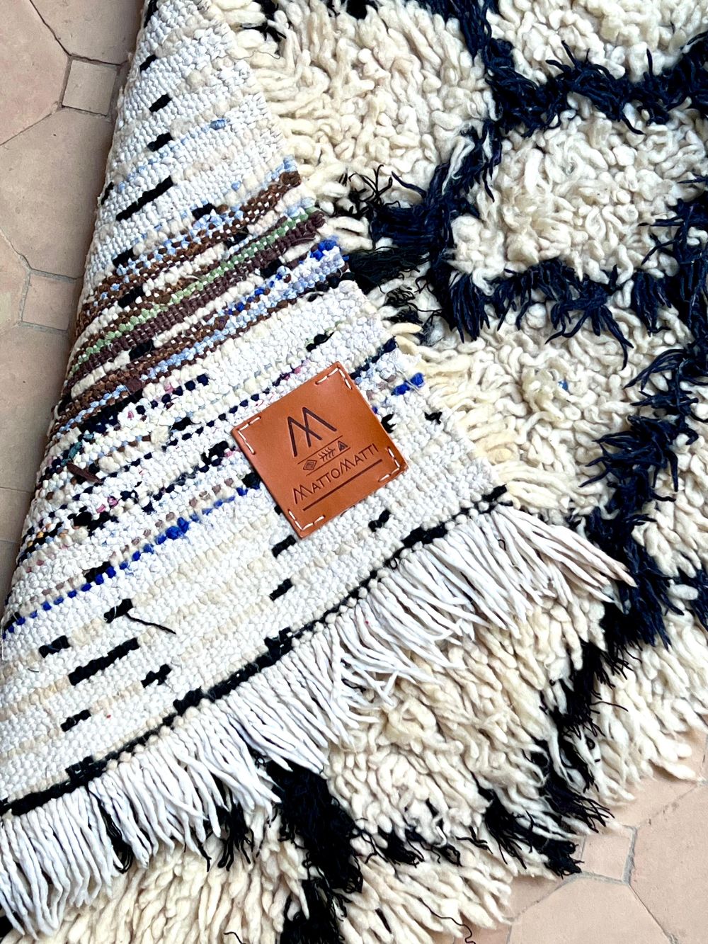 Marokkolainen vintage Azilal-matto 195x65cm