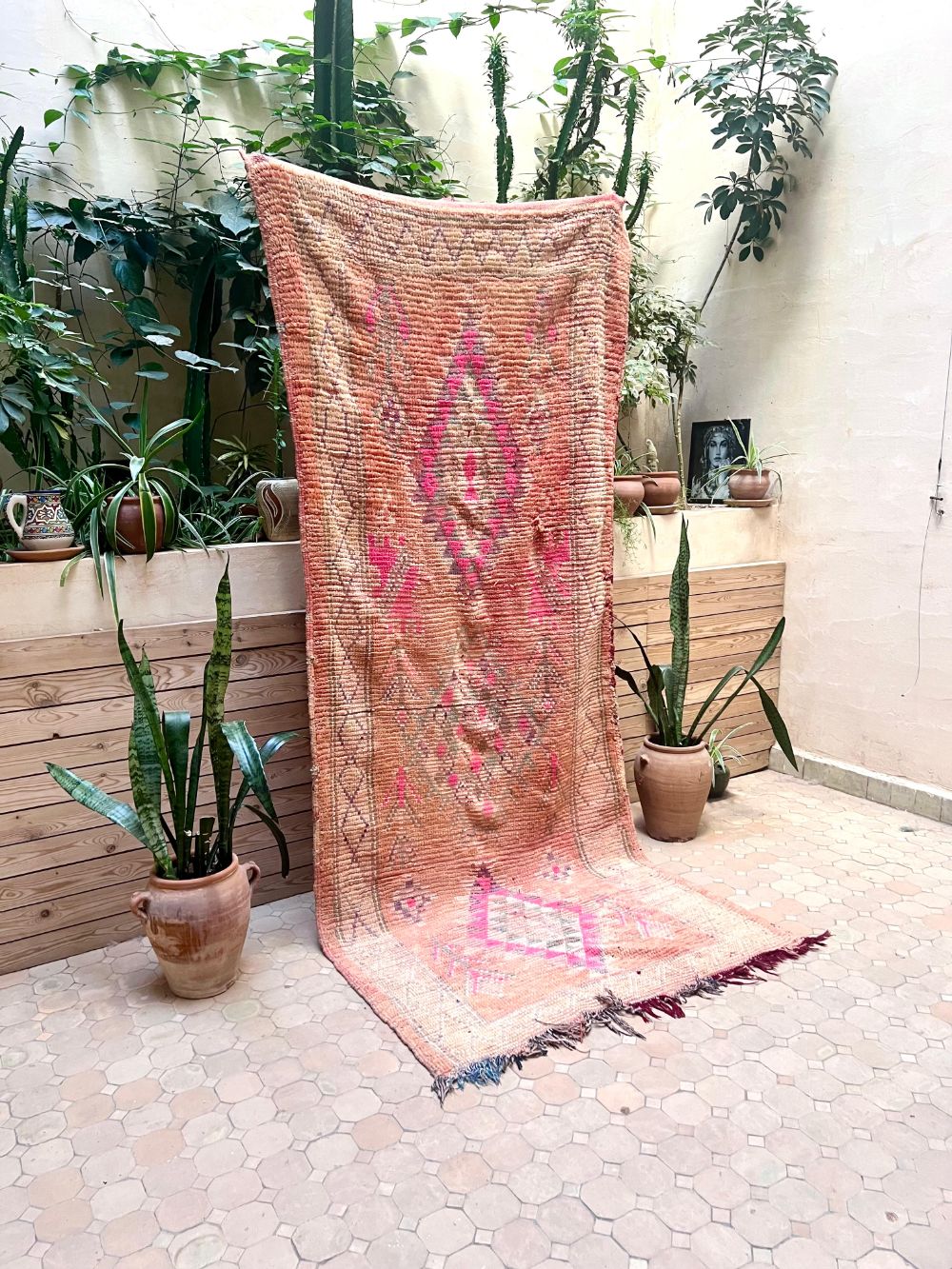 Moroccan Vintage Boujaad runner Rug 280x115cm