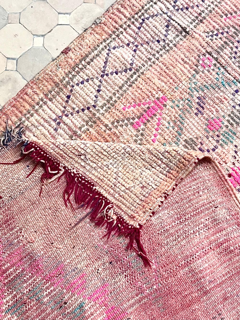 Moroccan Vintage Boujaad runner Rug 280x115cm