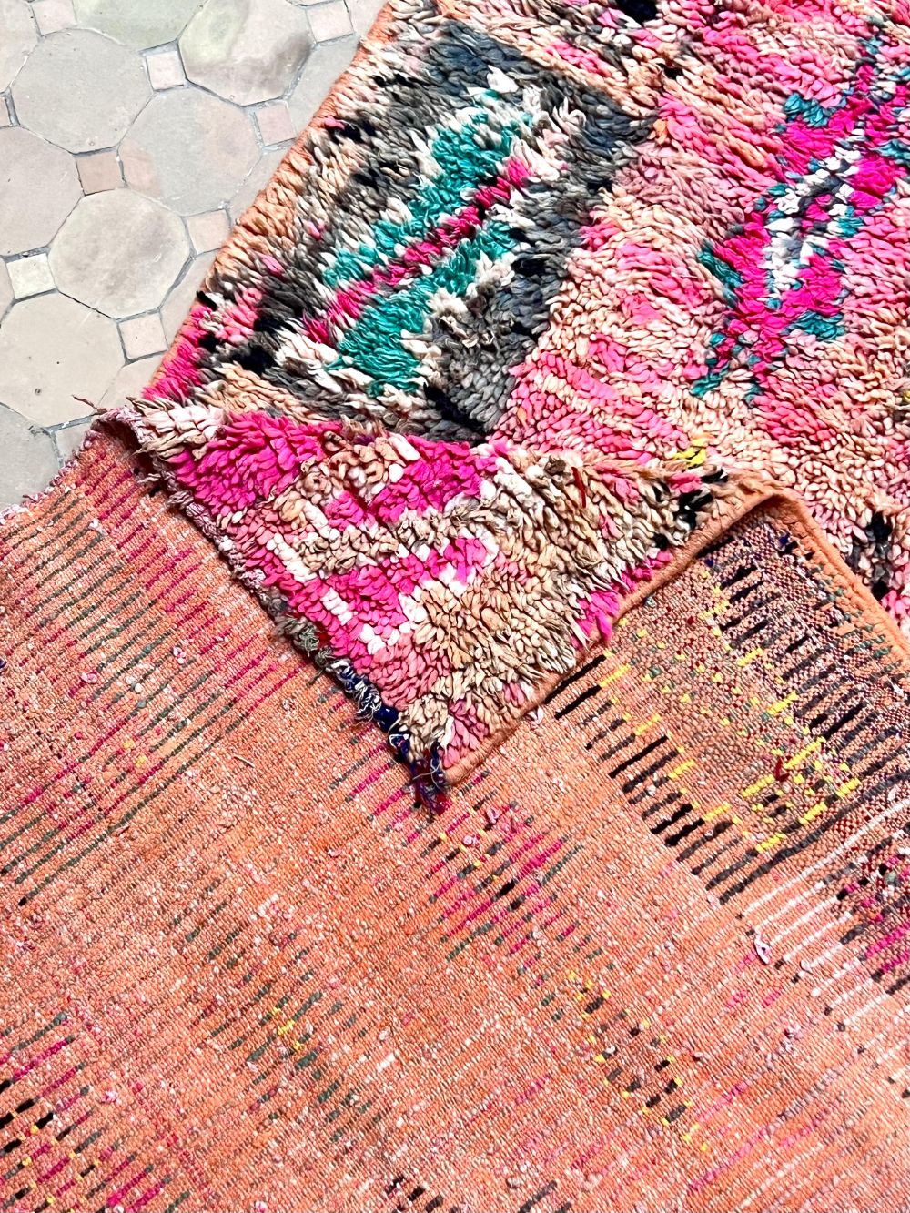 Moroccan Vintage Boujaad runner Rug 265x105cm