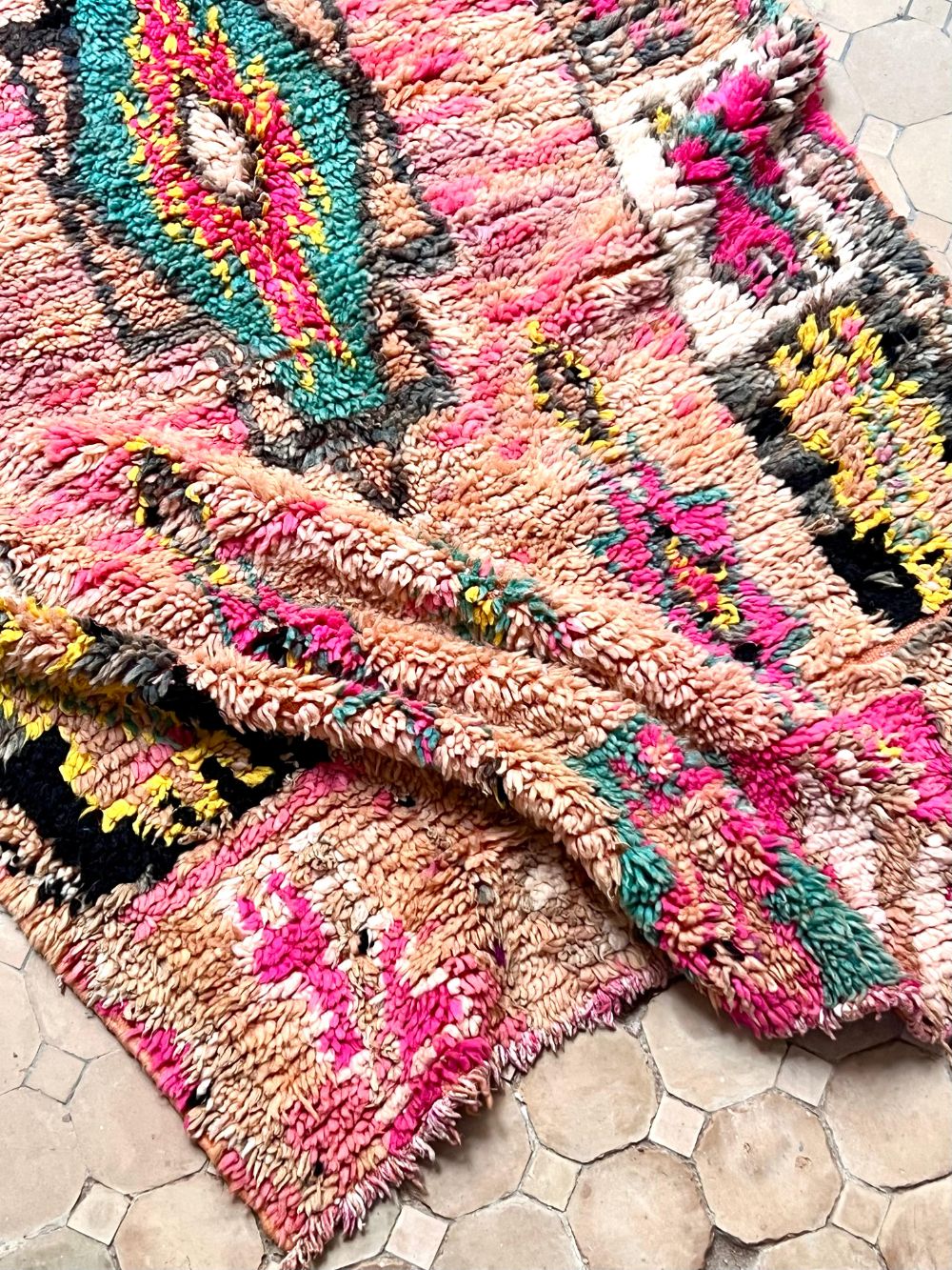 Moroccan Vintage Boujaad runner Rug 265x105cm