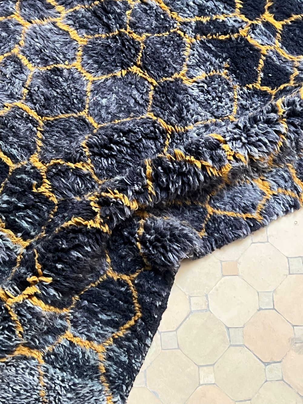 Moroccan Black Panther Rug 230x175cm