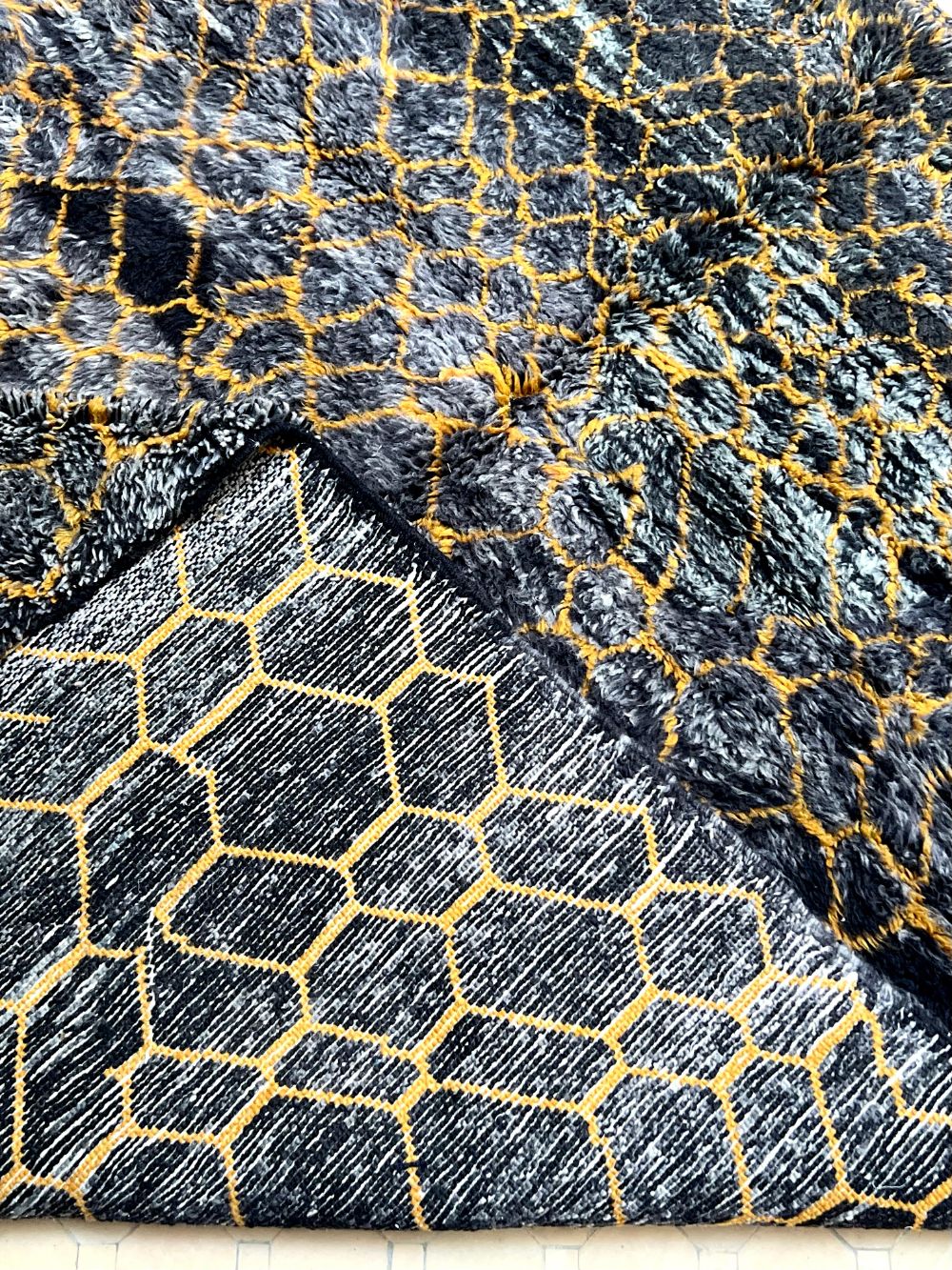 Moroccan Black Panther Rug 230x175cm