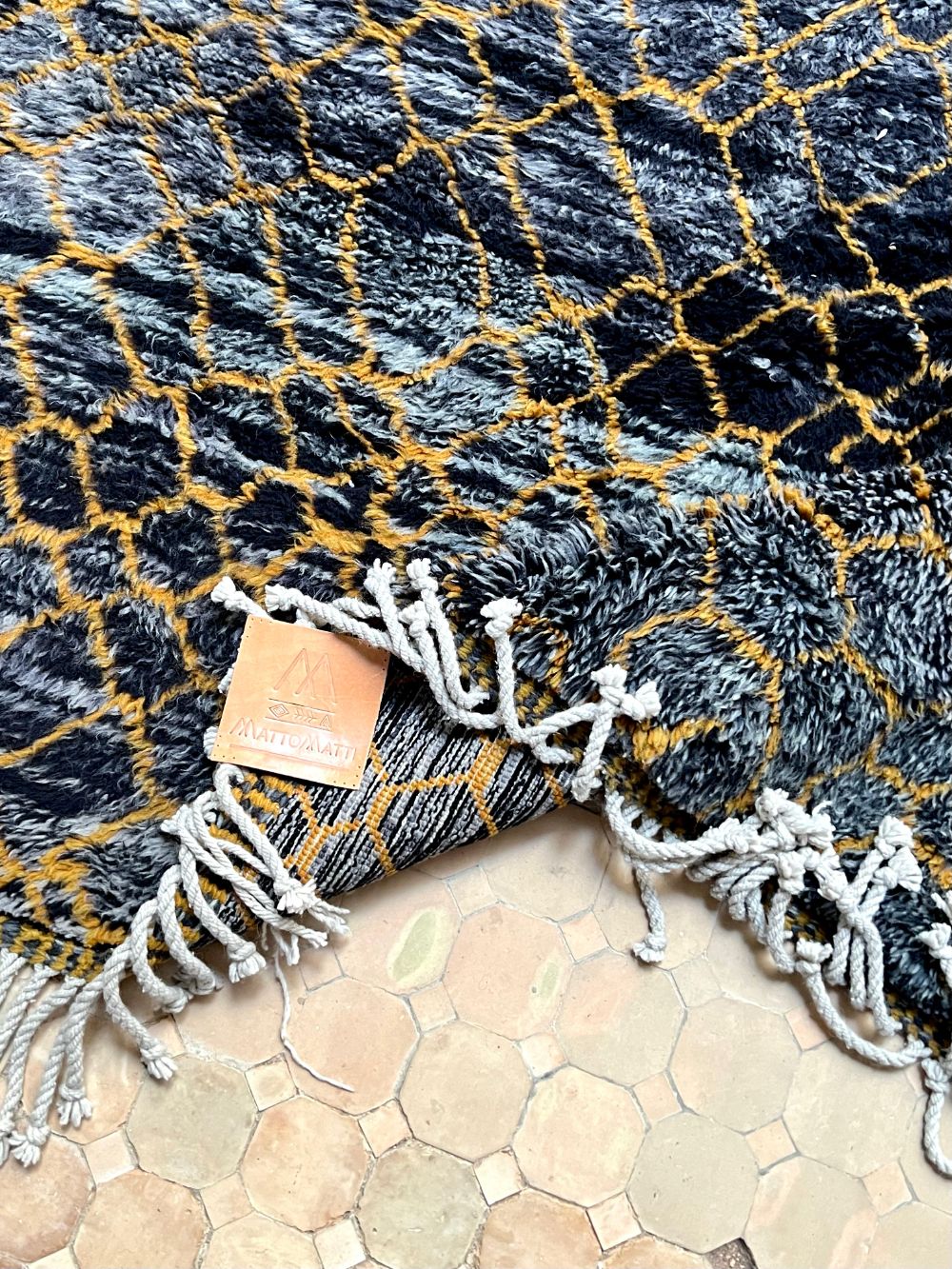 Moroccan Black Panther Rug 230x175cm