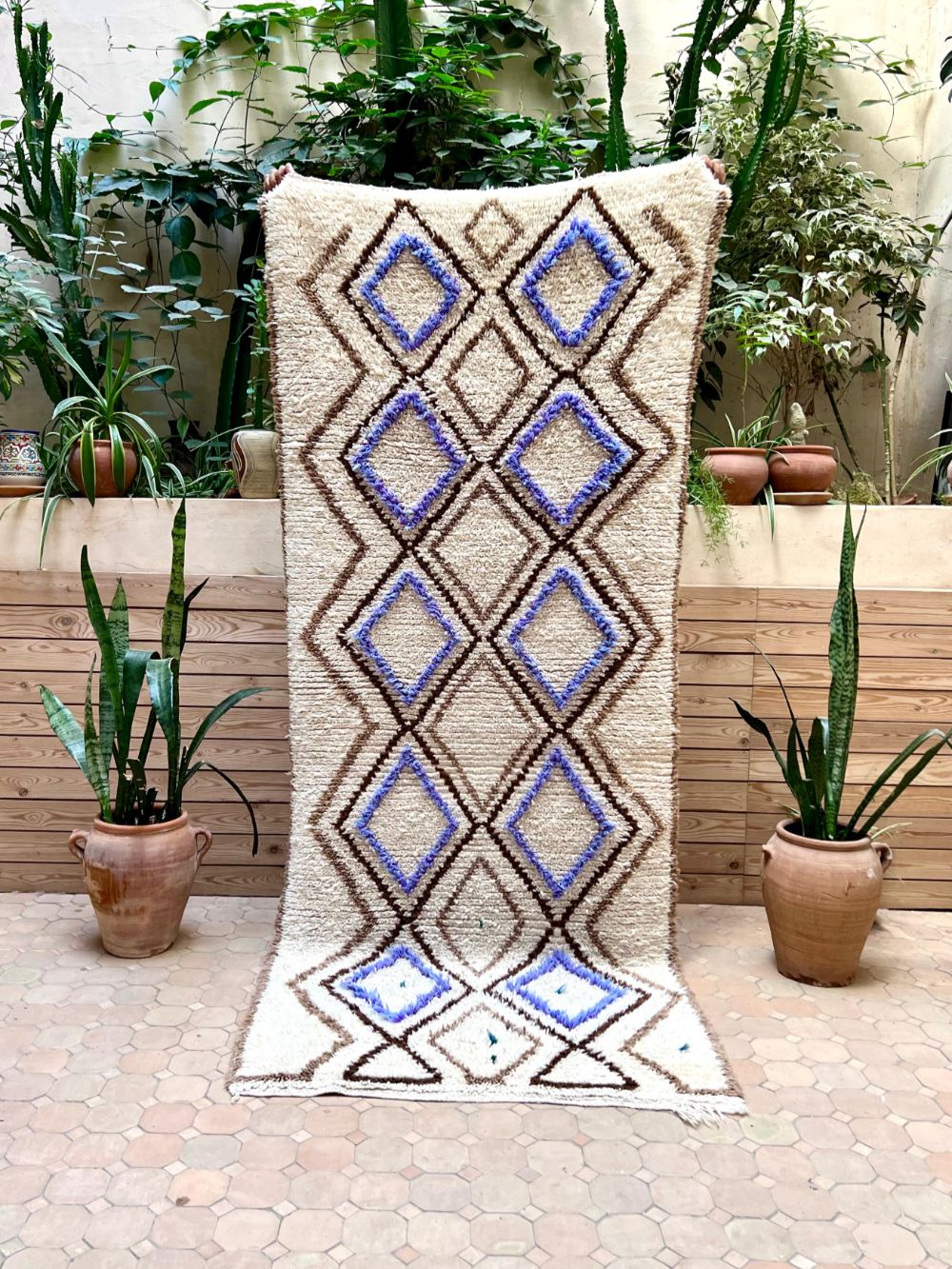 Moroccan Vintage Azilal Runner Rug 240x100cm