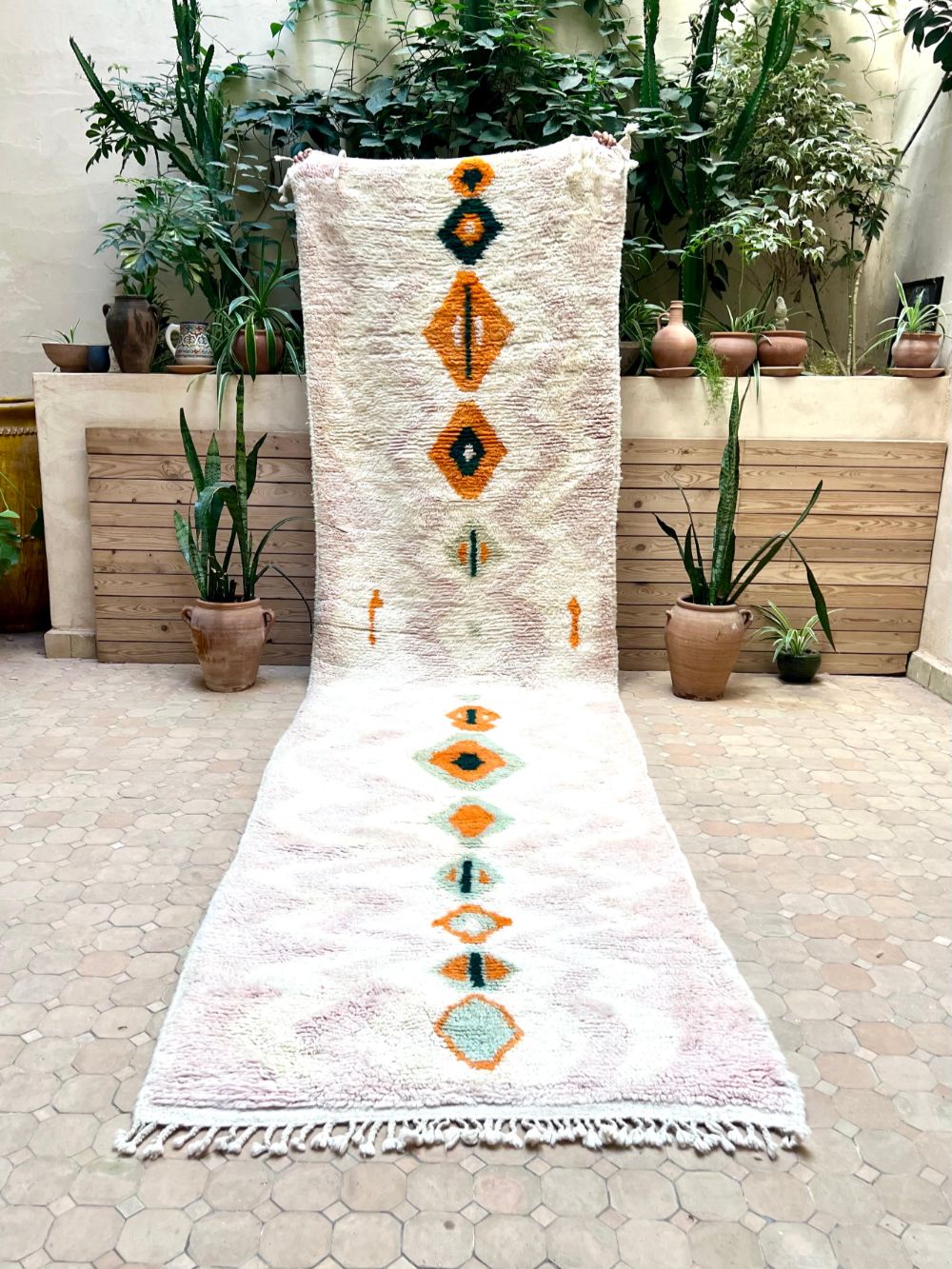 Moroccan Vintage Azilal Runner Rug 415x115cm