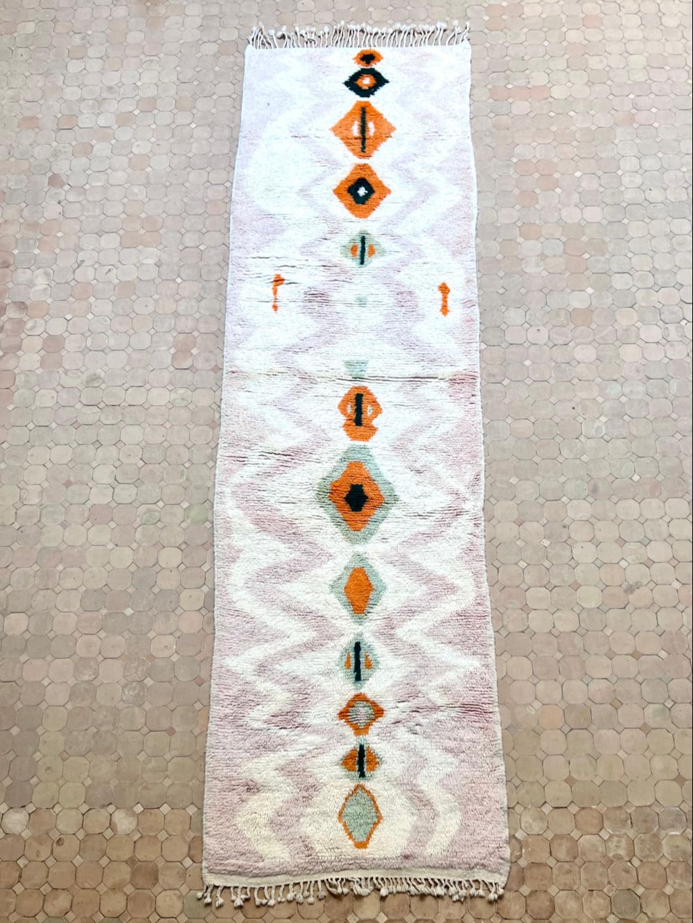 Moroccan Vintage Azilal Runner Rug 415x115cm