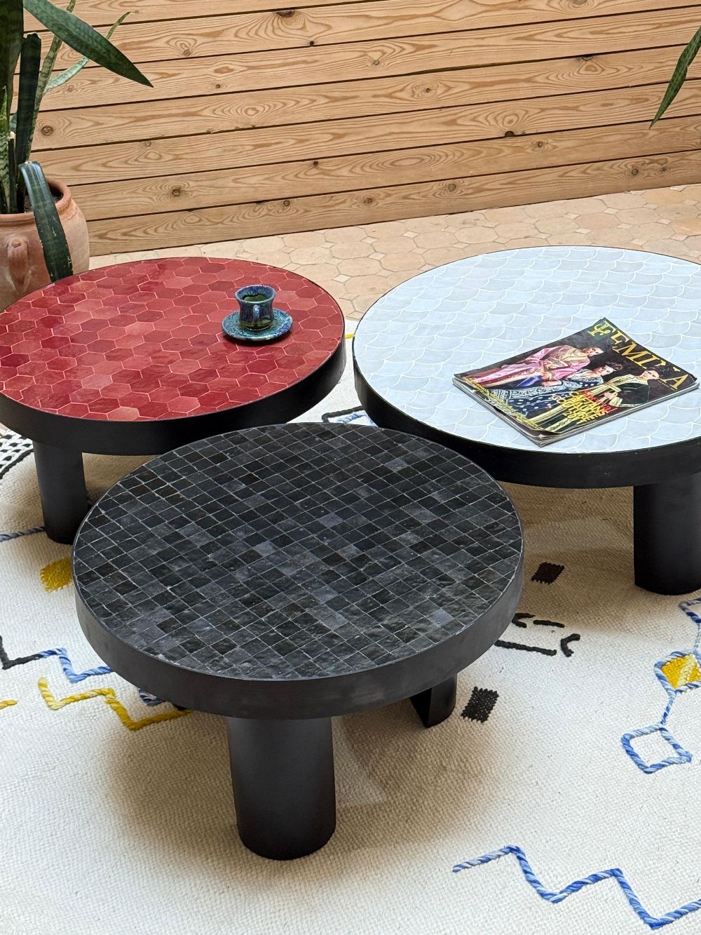 Zellige Round Coffee Table 60cm