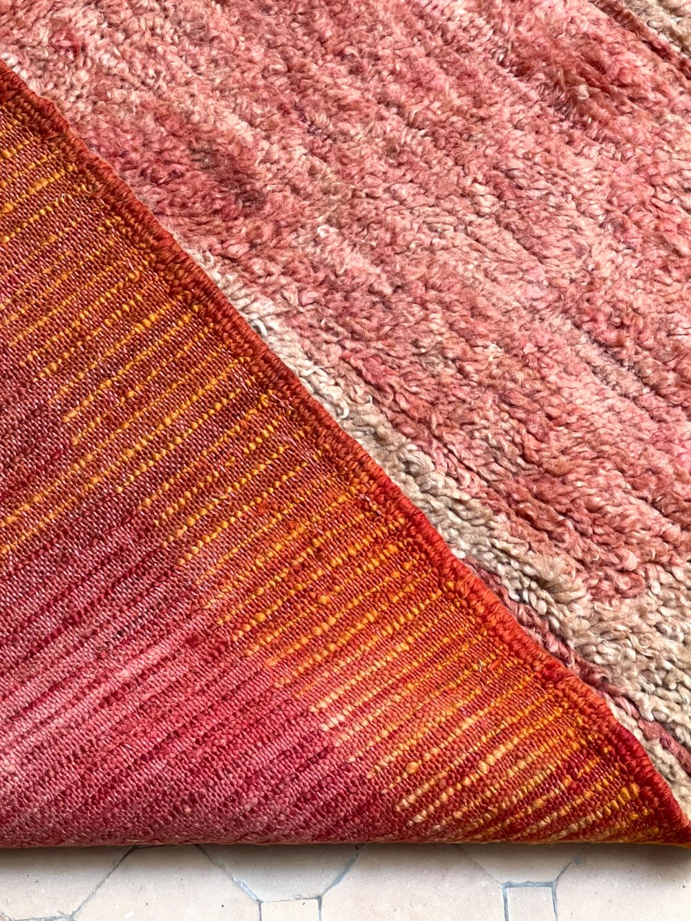 Marokkolainen vintage yksivärinen matto 230x120cm