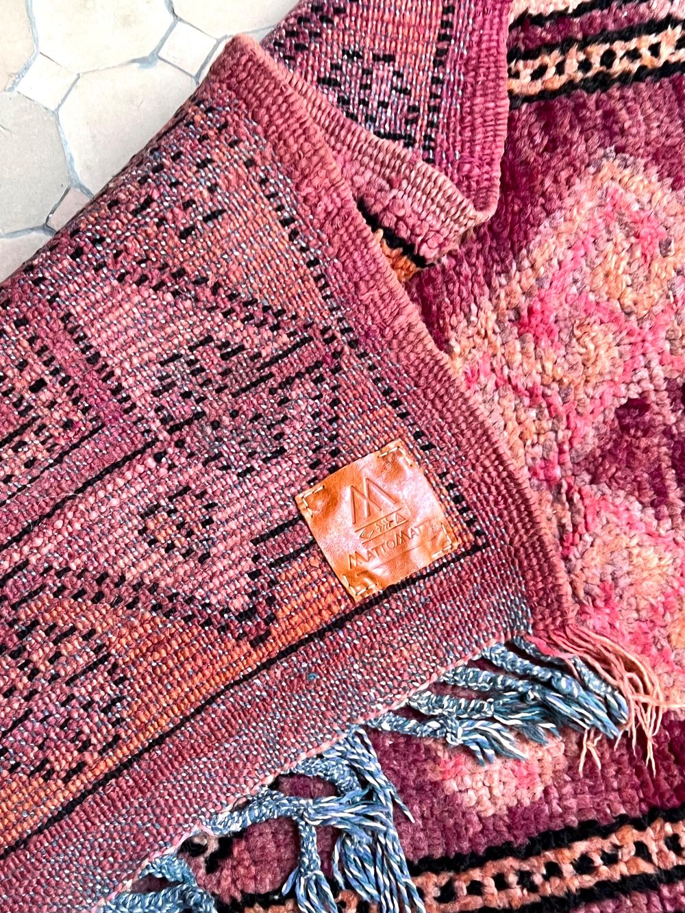 Moroccan Vintage Boujaad runner Rug 255x100cm