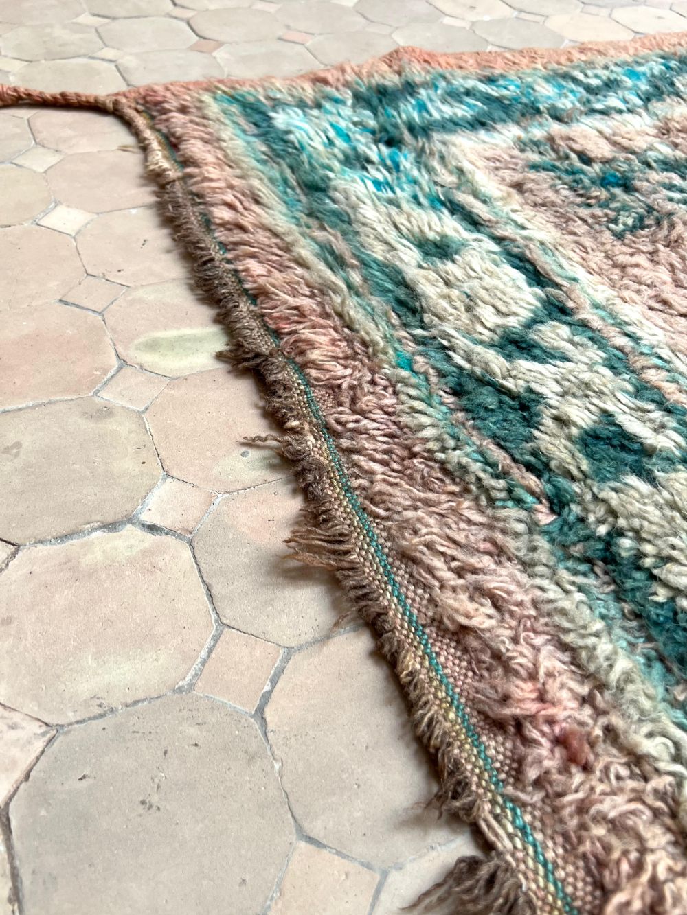 Moroccan Vintage Boujaad runner Rug 245x100cm