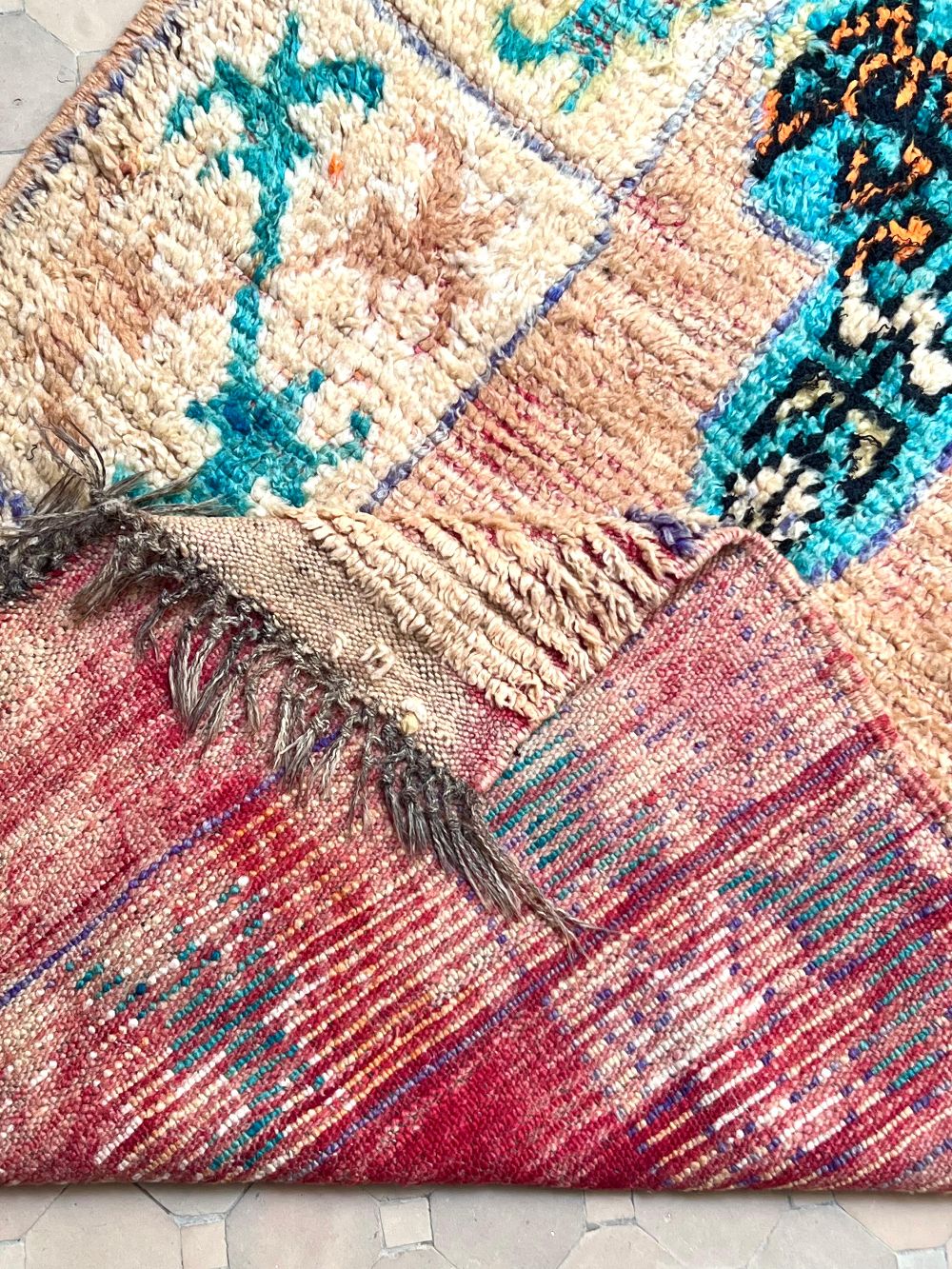 Marokkolainen vintage Boujaad käytävämatto 305x110cm