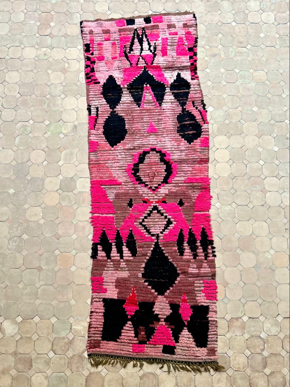 Marokkolainen vintage Azilal-matto 235x75cm