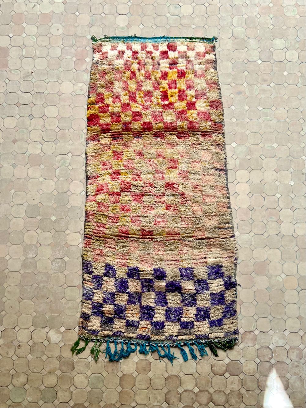 Marokkolainen vintage Boujaad käytävämatto 235x100cm