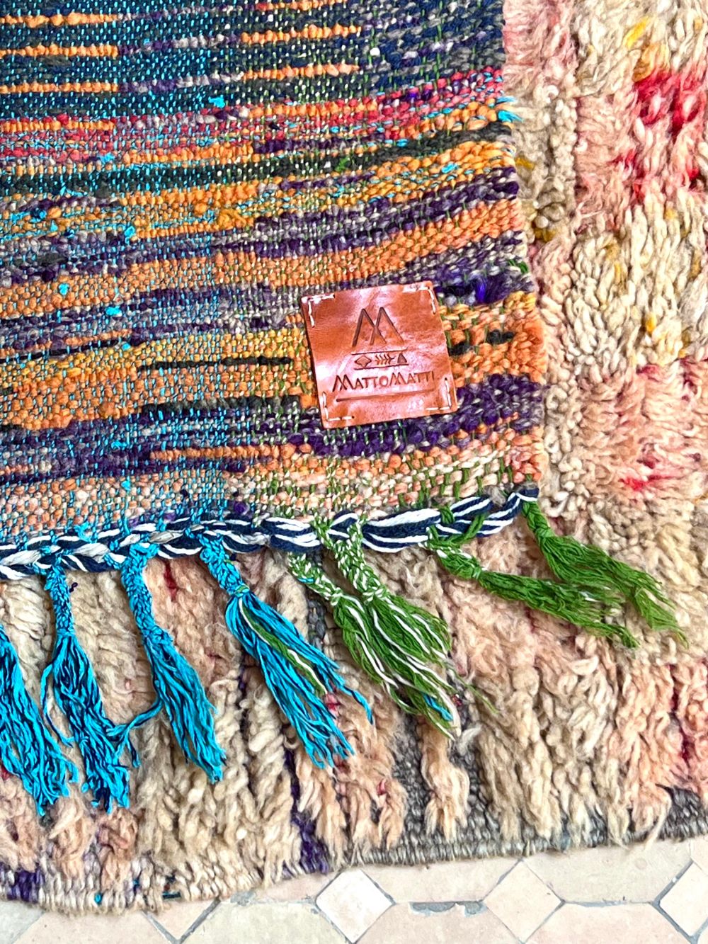 Marokkolainen vintage Boujaad käytävämatto 235x100cm