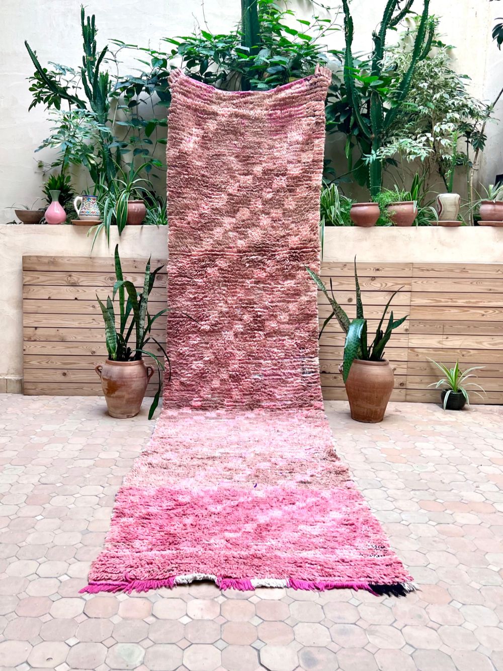 Moroccan Vintage Azilal Runner Rug 365x95cm