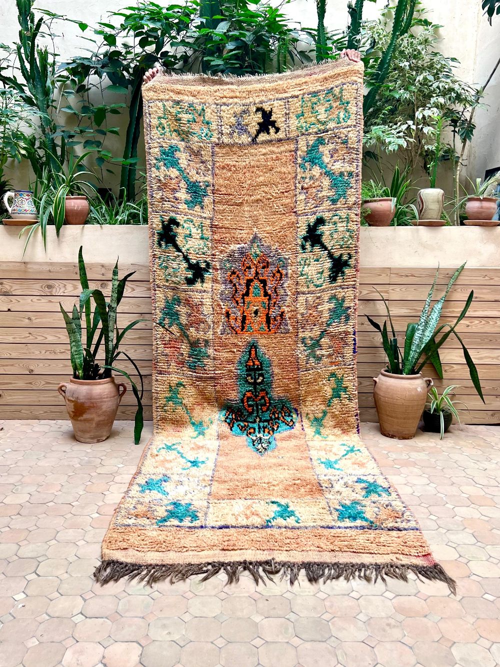 Marokkolainen vintage Boujaad käytävämatto 305x110cm