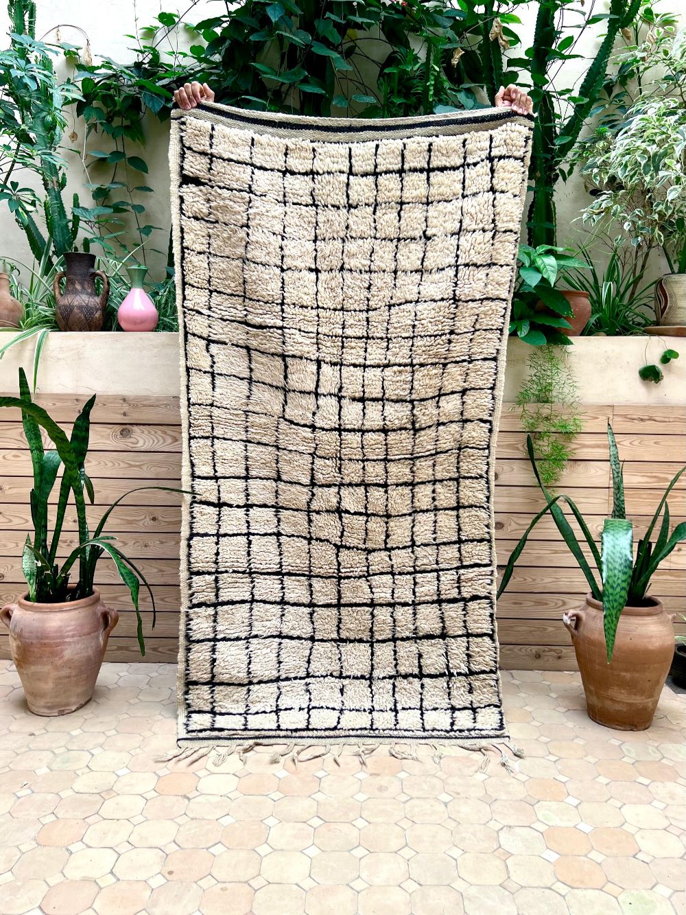 Marokkolainen vintage Azilal-matto 185x100cm