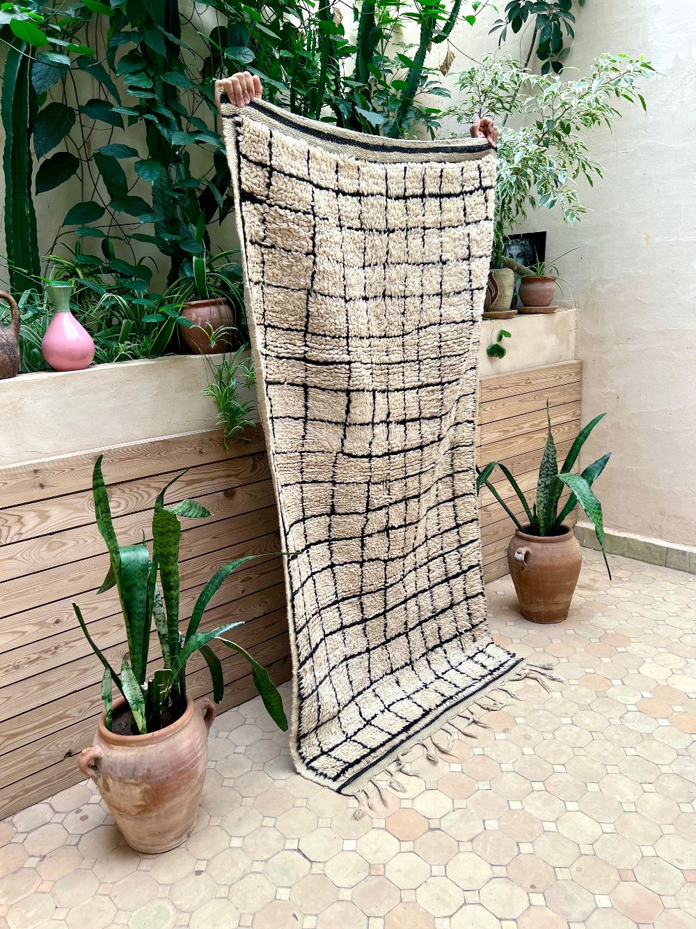 Marokkolainen vintage Azilal-matto 185x100cm