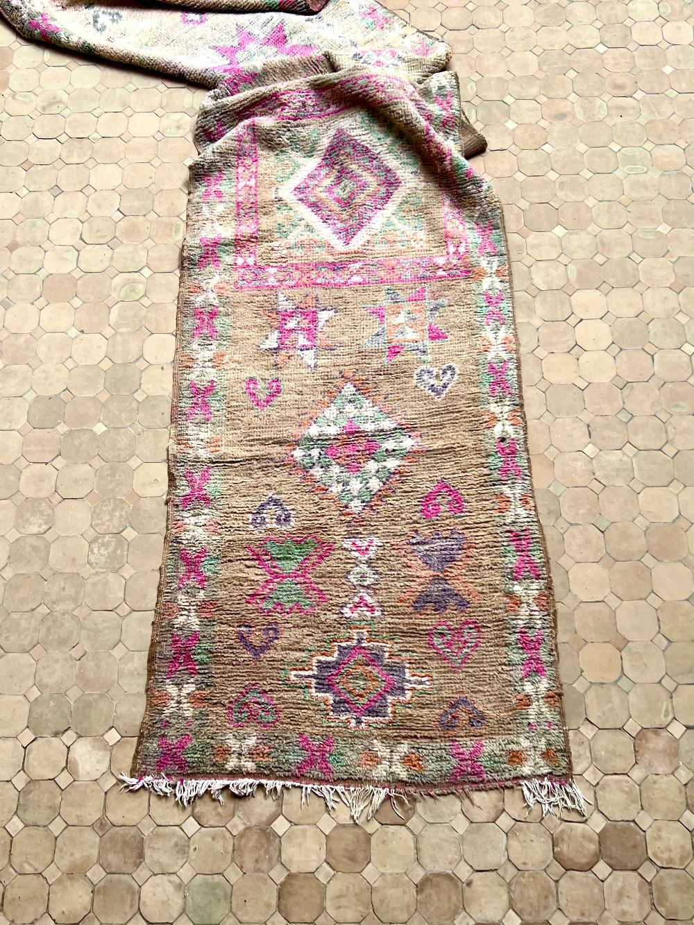 Marokkolainen vintage Boujaad käytävämatto 635x95cm
