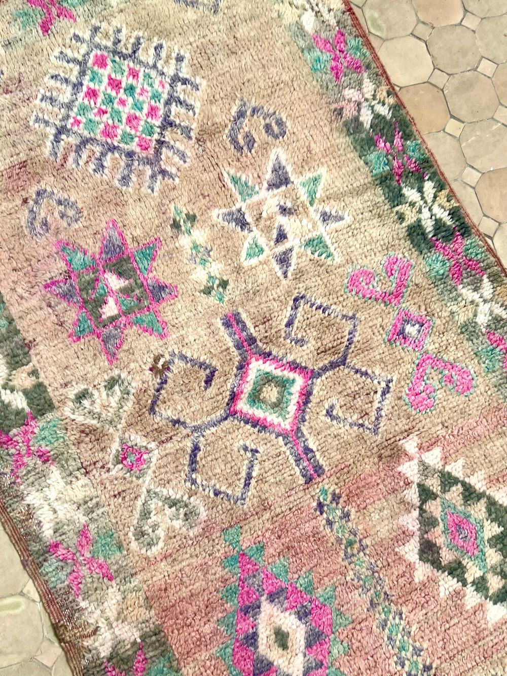 Marokkolainen vintage Boujaad käytävämatto 635x95cm