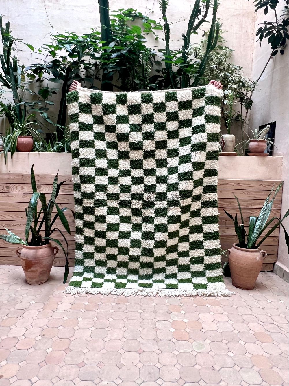 Marokkolainen ruudullinen matto 180x130cm