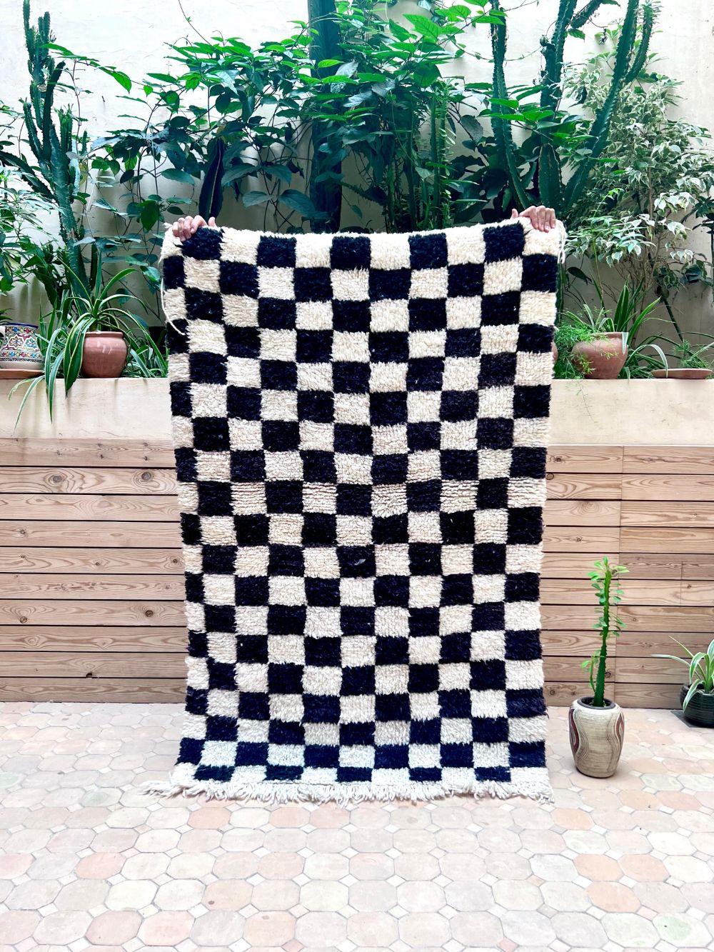 Marokkolainen ruudullinen matto 150x100cm