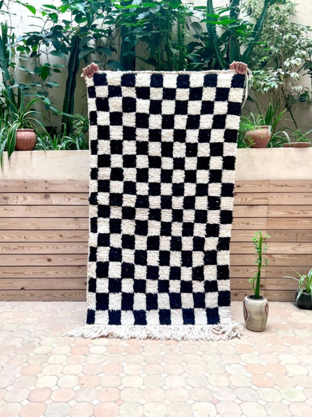 Marokkolainen ruudullinen matto 155x90cm