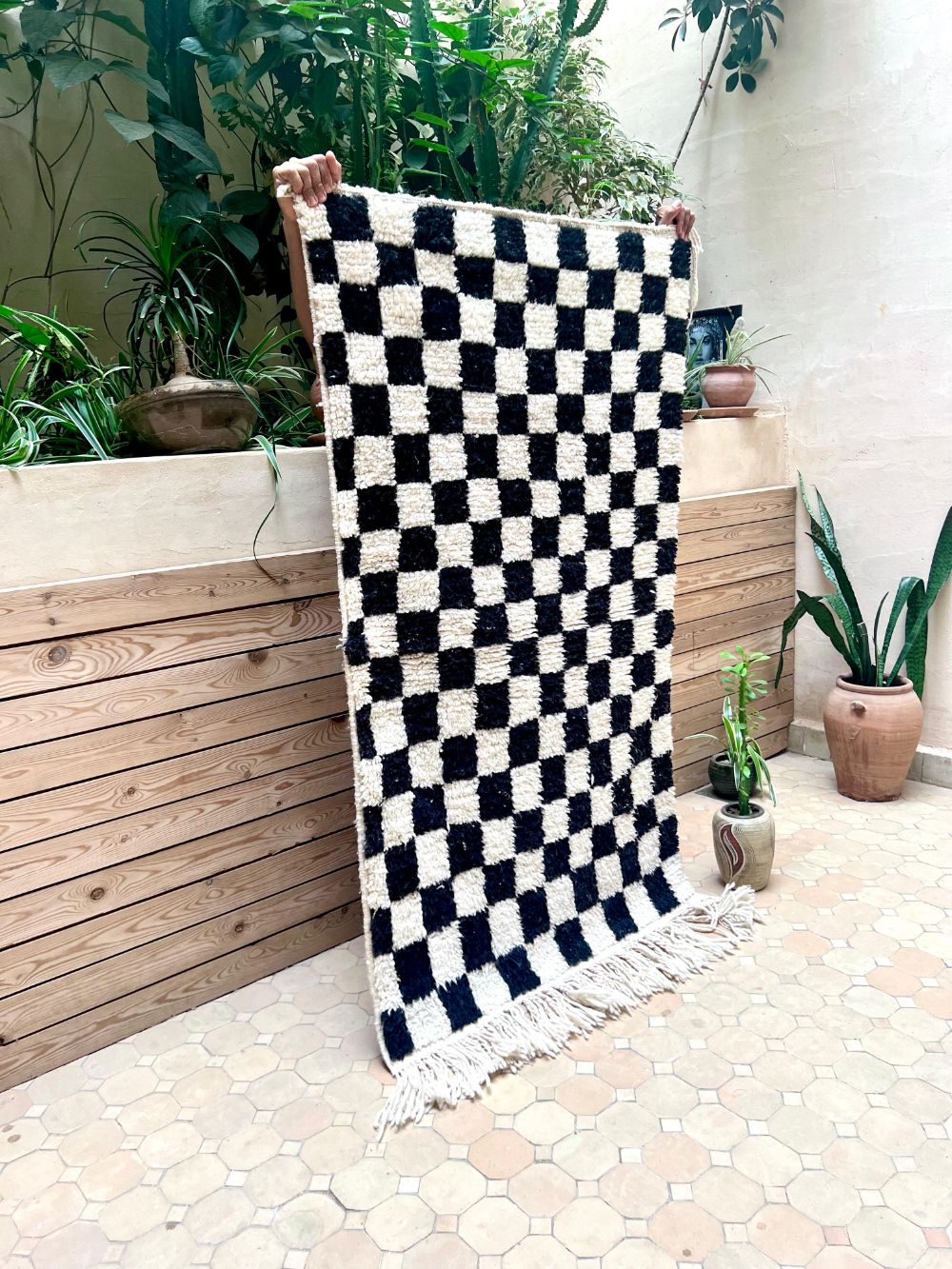 Marokkolainen ruudullinen matto 155x90cm