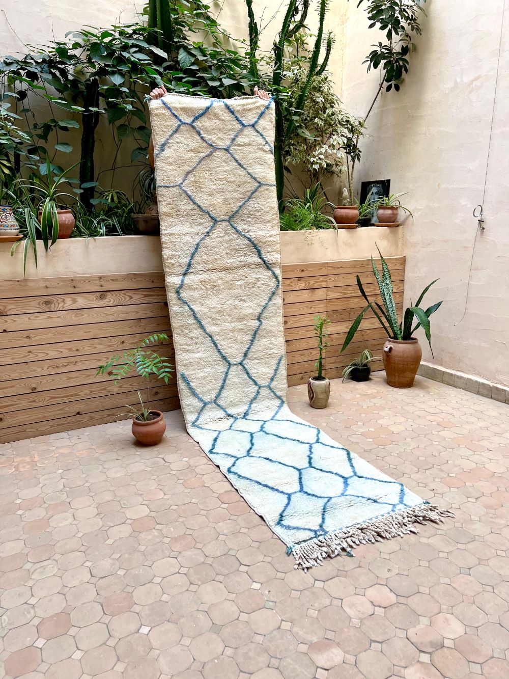 Marokkolainen Mrirt käytävämatto 300x70cm