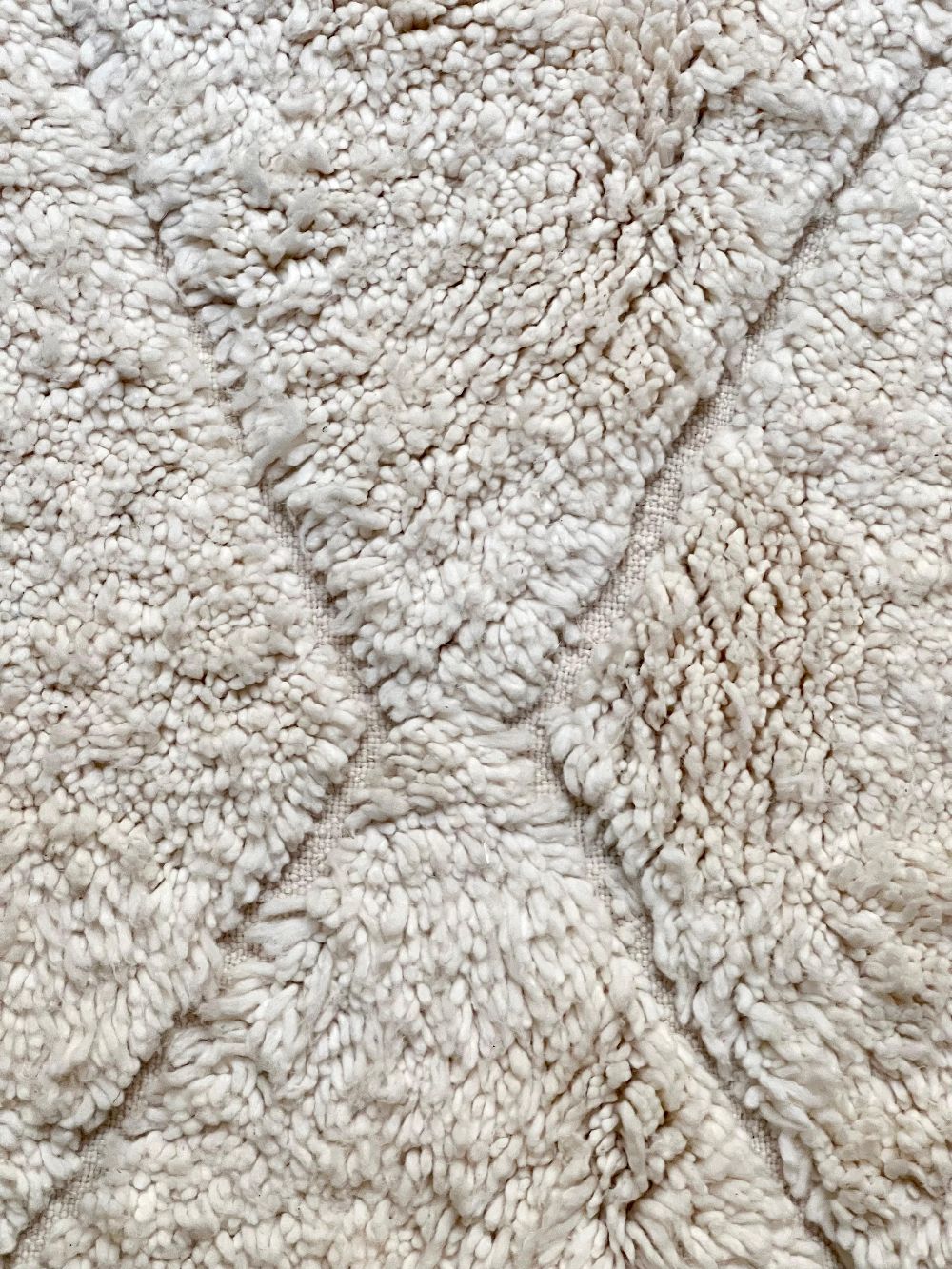 Moroccan All White Rug 295x205cm