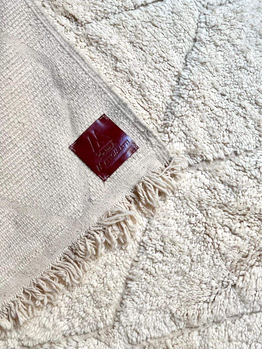 Moroccan All White Rug 295x205cm