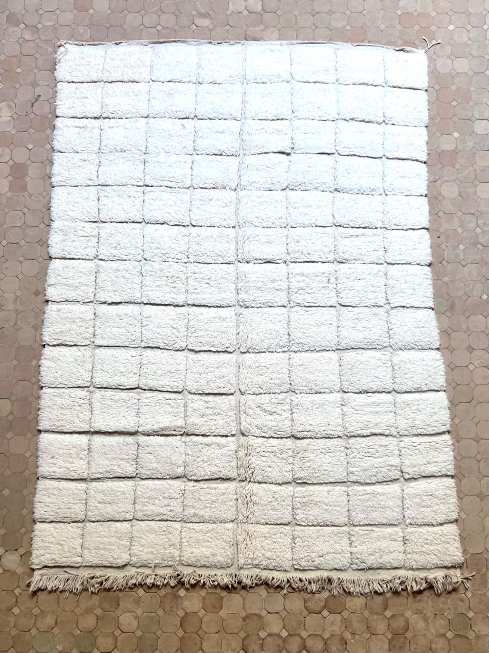 Moroccan All White Rug 300x200cm