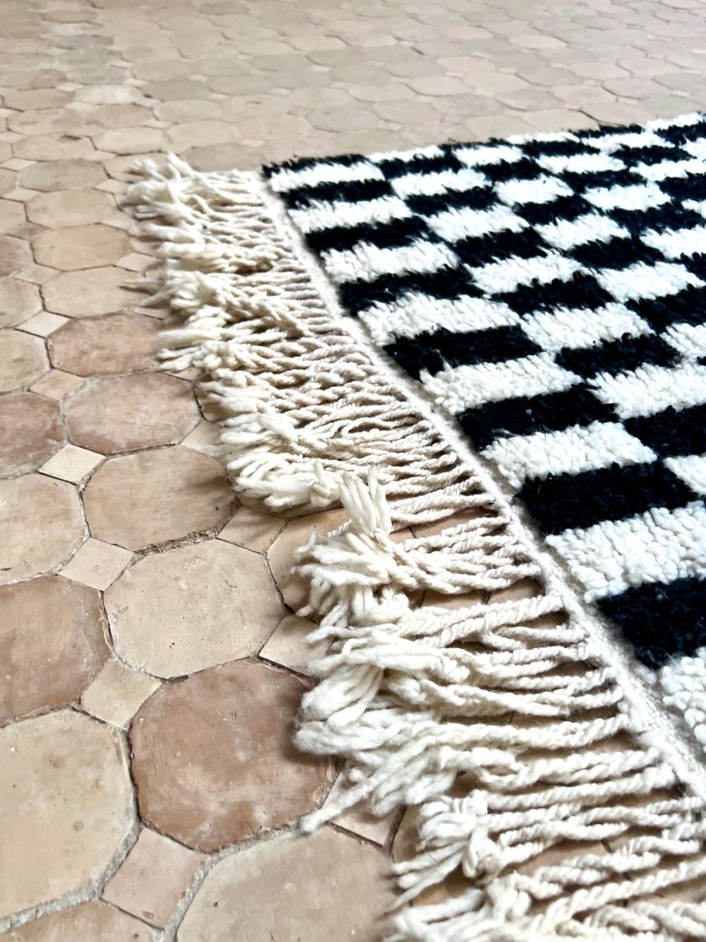 Marokkolainen ruudullinen matto 160x105cm